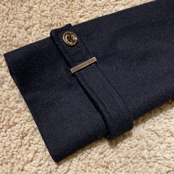 Black Michael Kors Wool Blend Coat - Picture 7 of 14